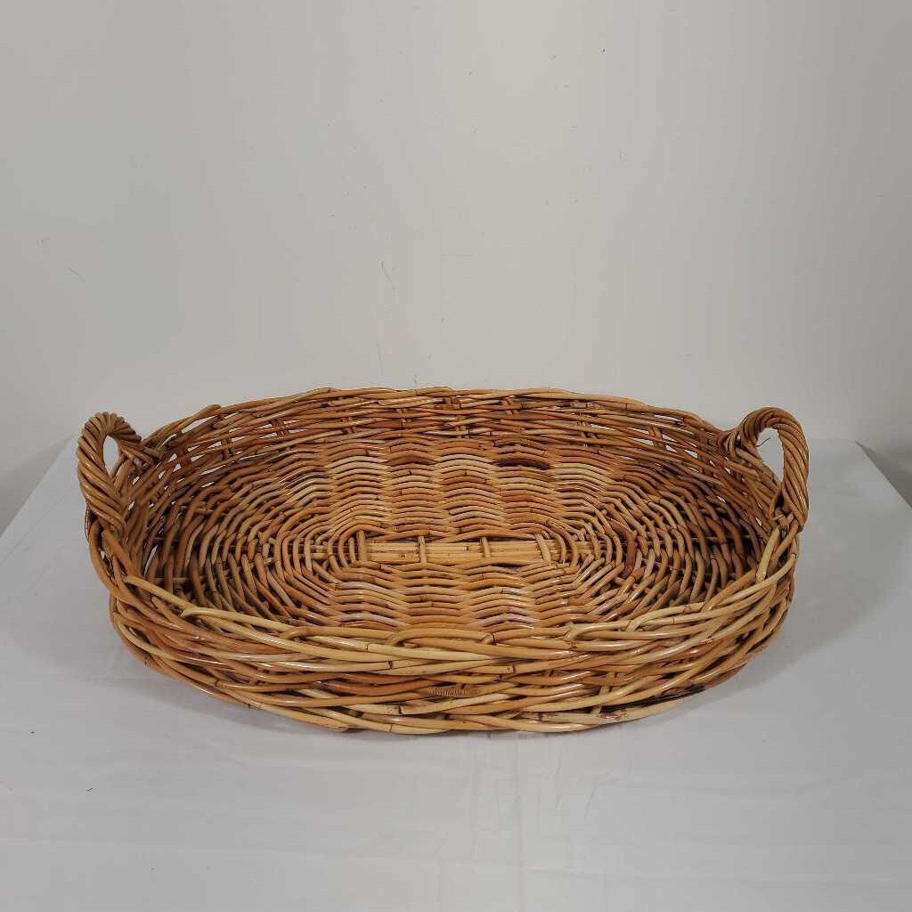 WOVEN TRAY W/HANDLES