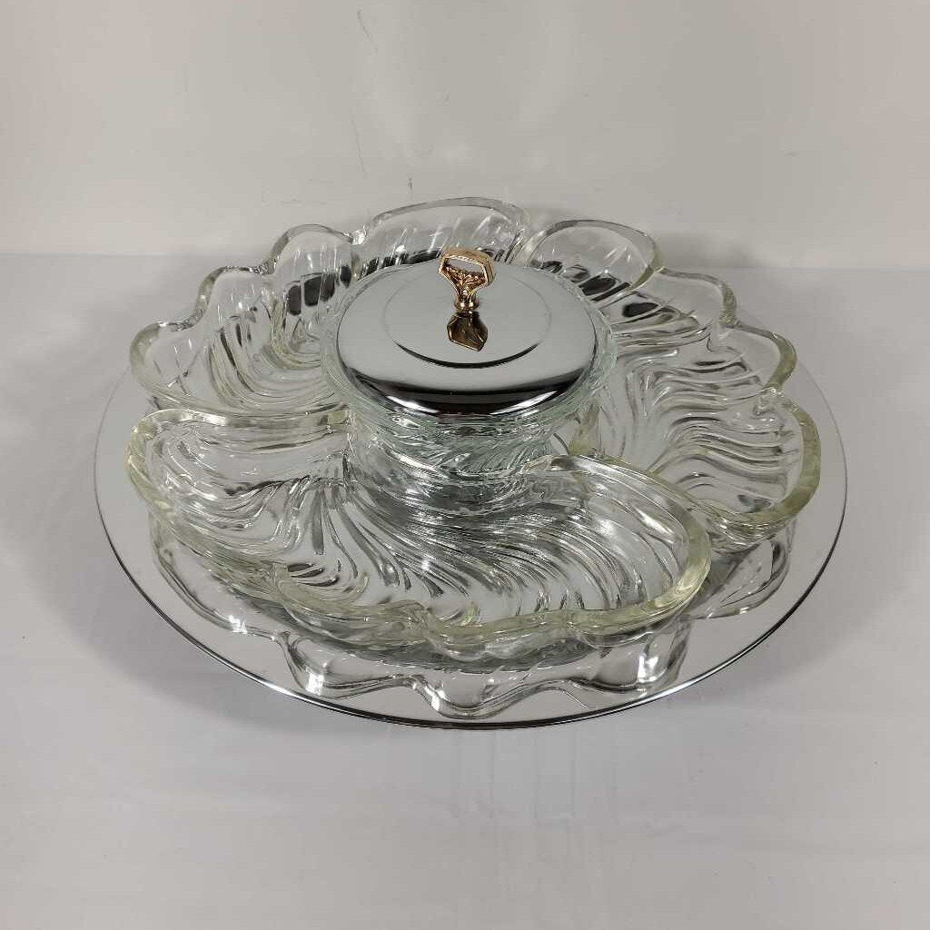 KROMEX LAZY SUSAN ROTATING PARTY PLATTER