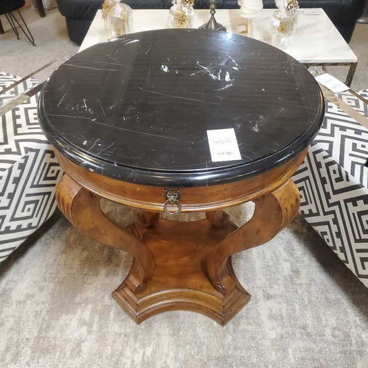 MICA STONE ROUND ACCENT TABLE