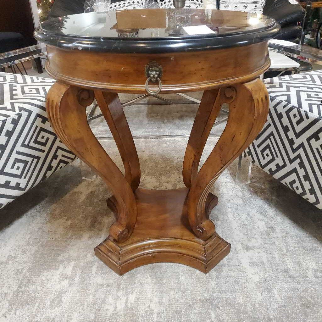 MICA STONE ROUND ACCENT TABLE