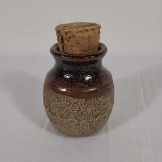 CLOVE POTTERY JAR W/CORK