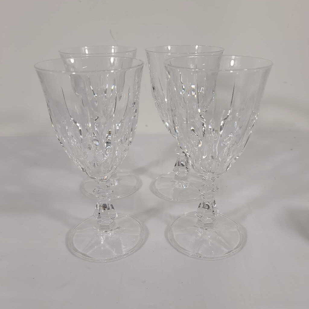 S/4 CRYSTAL WINE GOBLETS