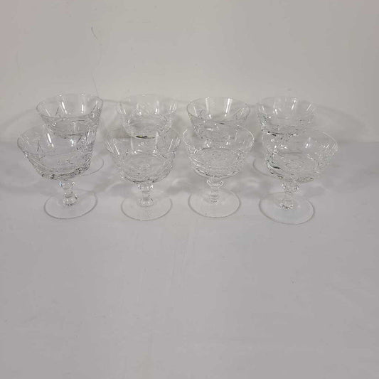 S/8 PINWHEEL CHAMPAGNE GLASSES