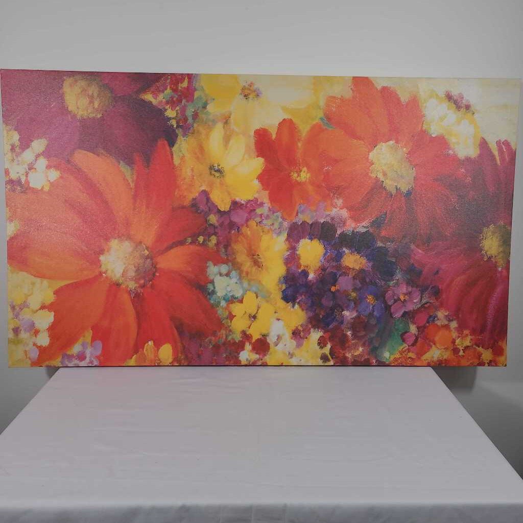 COLOURFUL FLORAL CANVAS