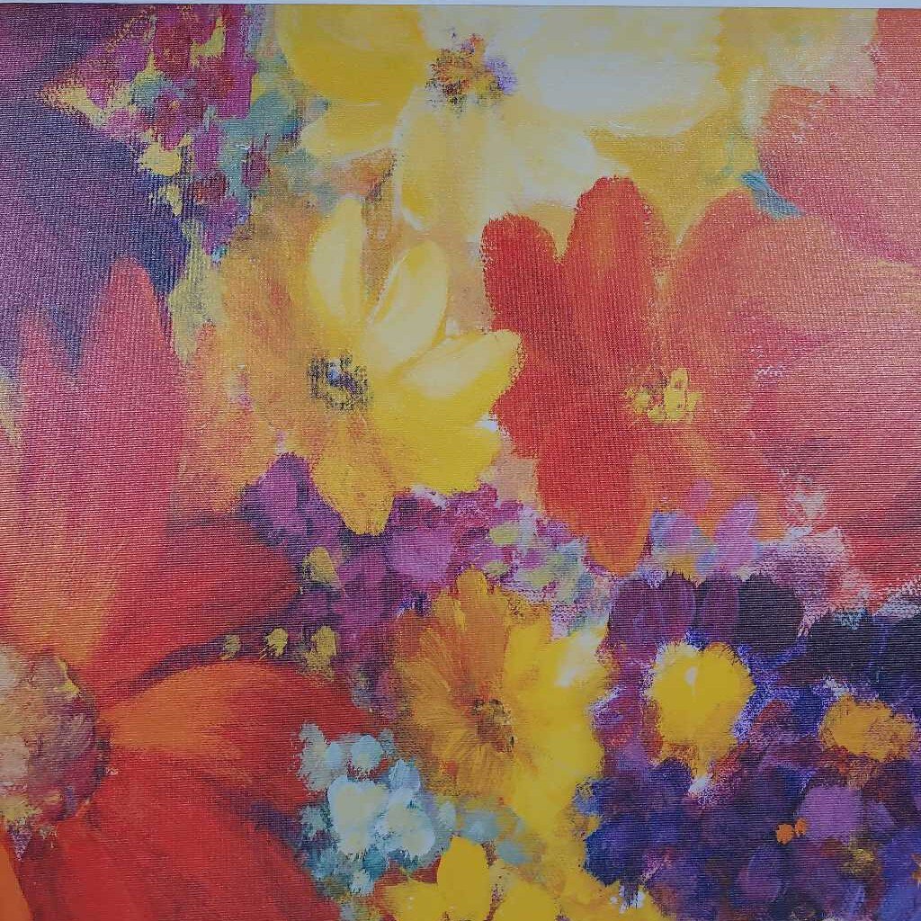 COLOURFUL FLORAL CANVAS