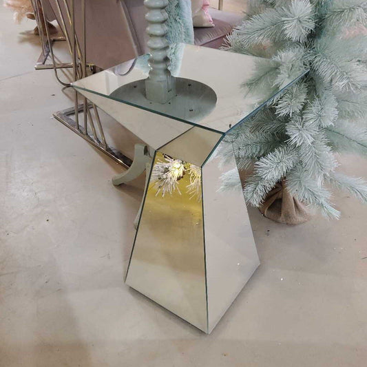 RENWIL SQUARE MIRRORED END TABLE