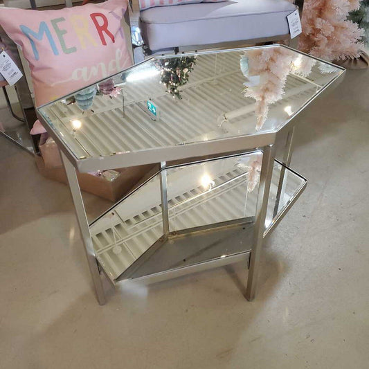 RENWIL 2 TIER MIRRORED COFFEE TABLE