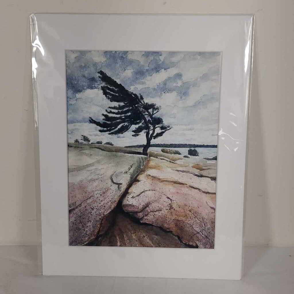 WINDY TREE- WATER COLOUR PRINT