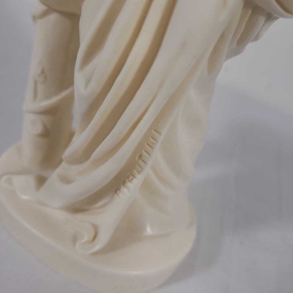 A. SANTINI ALABASTER WOMAN W/BASIN SCULPTURE