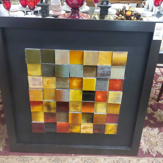 MULTI COLOUR BLOCK WALL ART