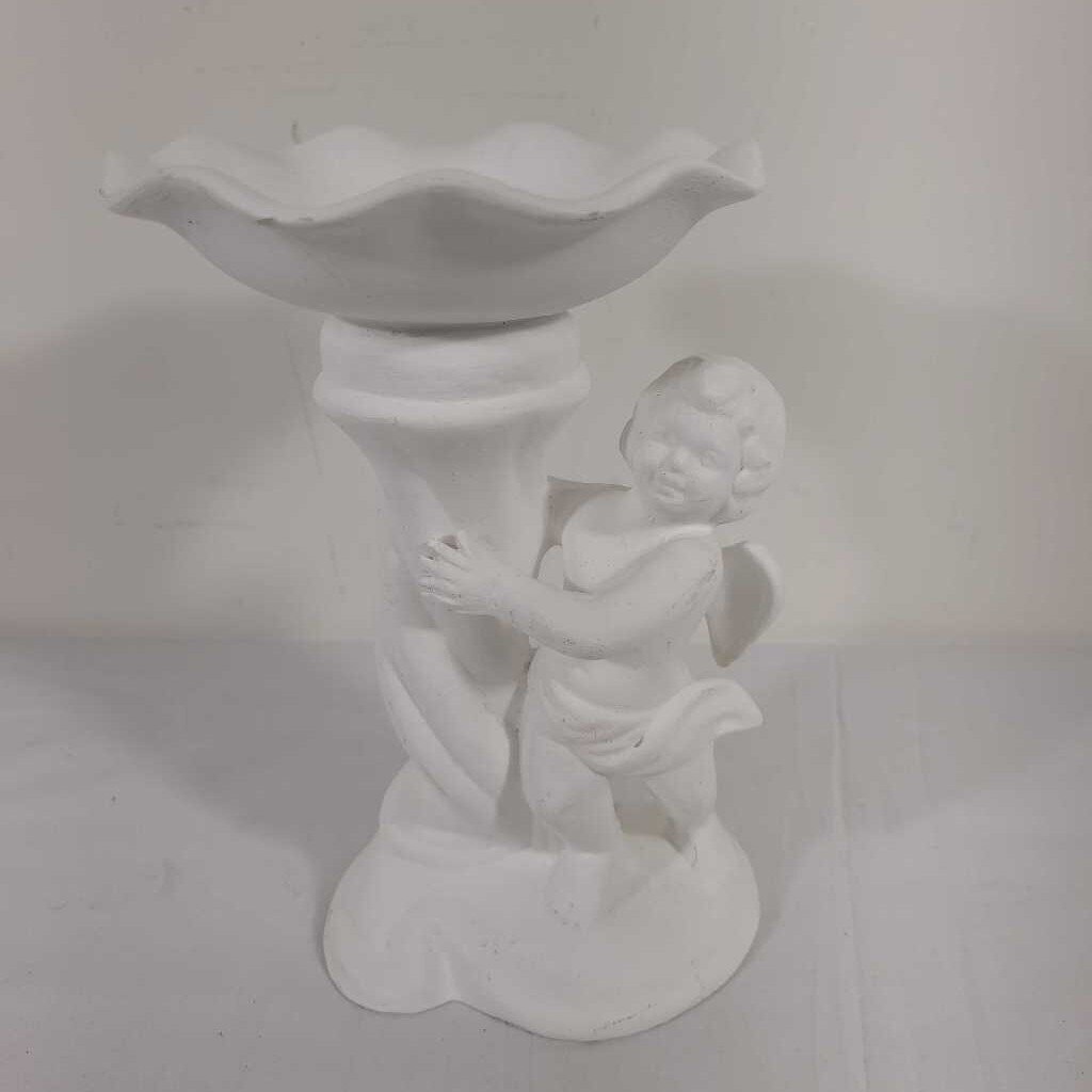 WHITE CHERUB STAND