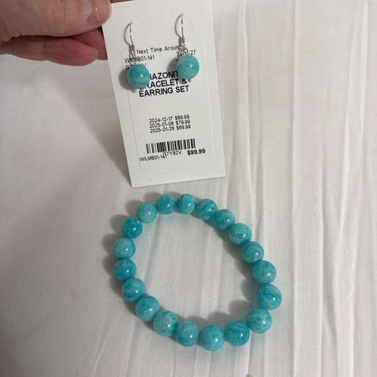 AMAZONITE BRACELET & EARRING SET