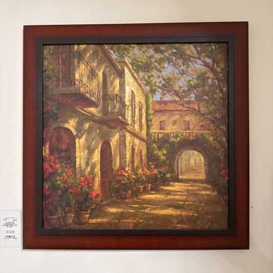 ALONG THE PASSAGEWAY FRAMED PRINT