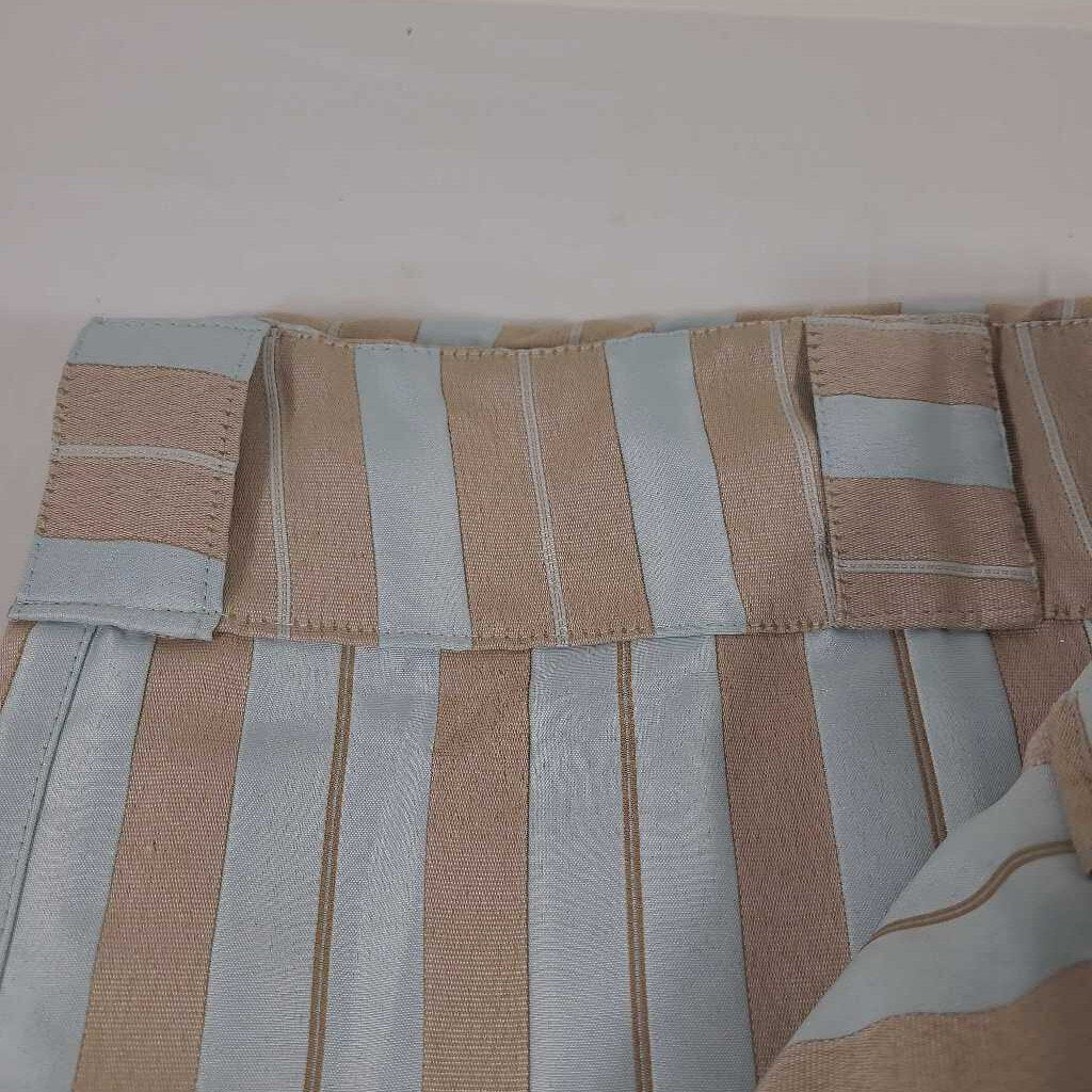 PR TAUPE/BLUE STRIPED CURTAINS