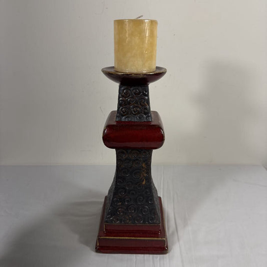 BOMBAY CO CERAMIC CANDLE HOLDER & CANDLE