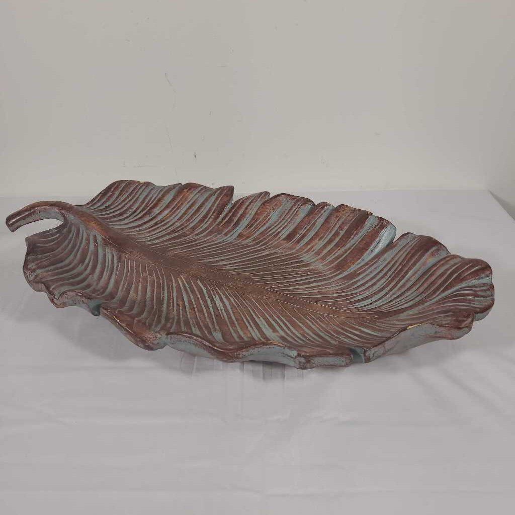 PARTYLITE CERAMIC LEAF DISH