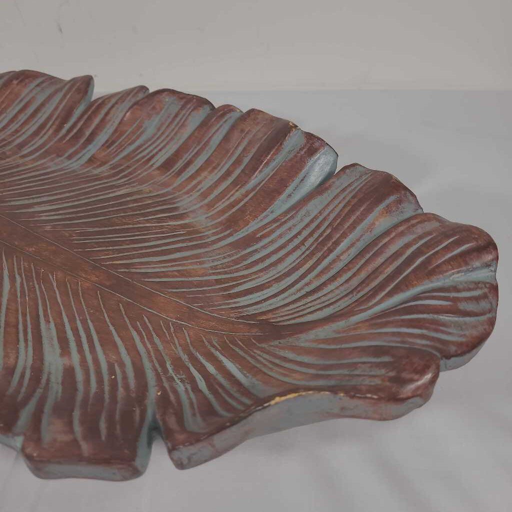 PARTYLITE CERAMIC LEAF DISH