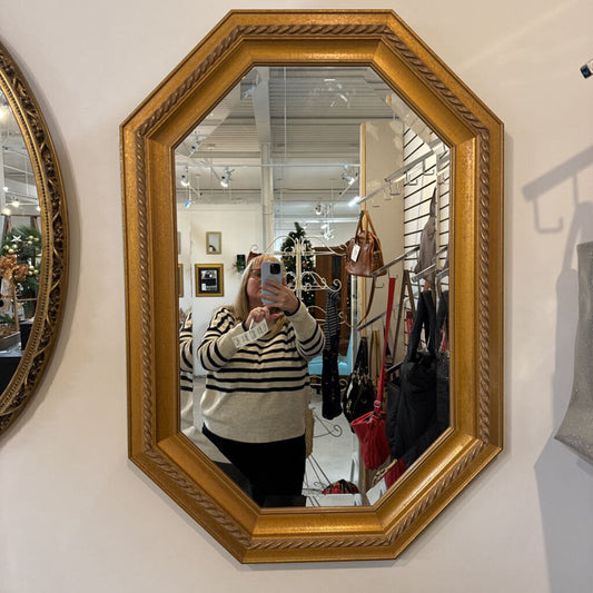 GOLD HEXAGON MIRROR