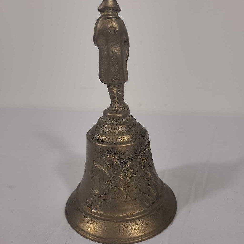 VTG BRASS NAPOLEON BELL W/BATTLE SCENE