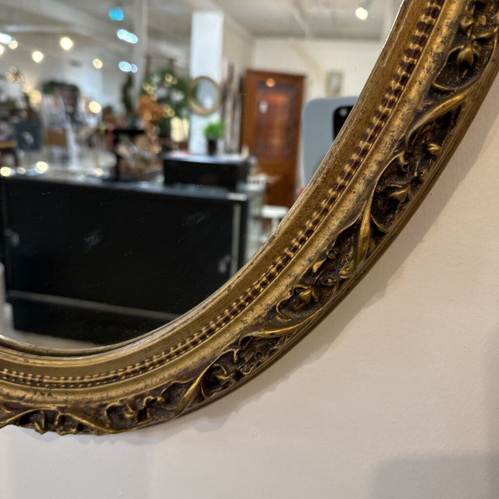 VINTAGE GOLD OVAL MIRROR