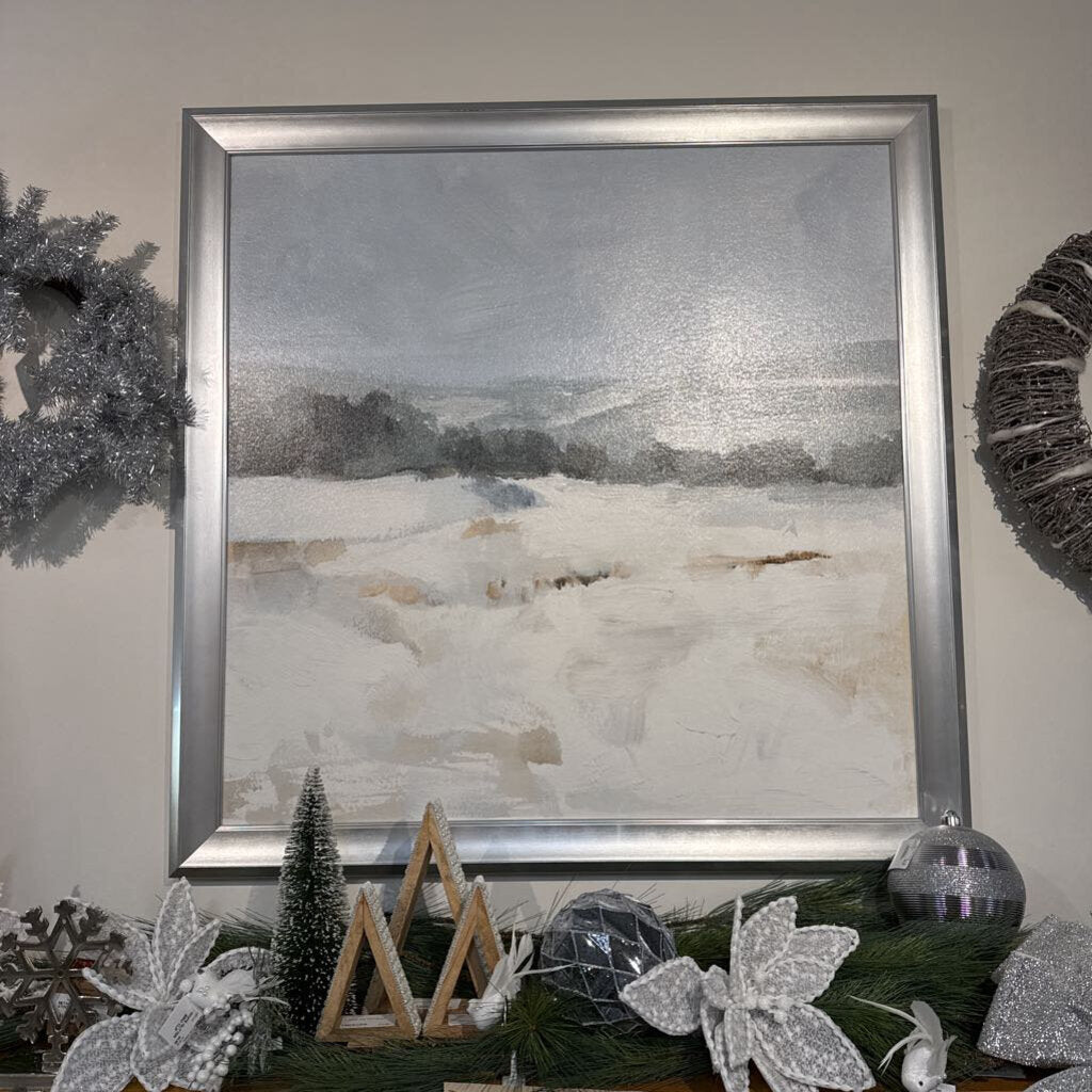 SILVER FRAMED SCENIC PRINT