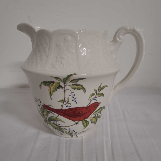 SUMMER TANAGER BRISTOL IRONSTONE PITCHER