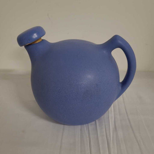 BLUE CERAMIC POT W/CORK