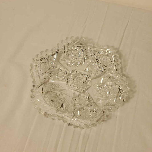 CUT GLASS CANDY DISH