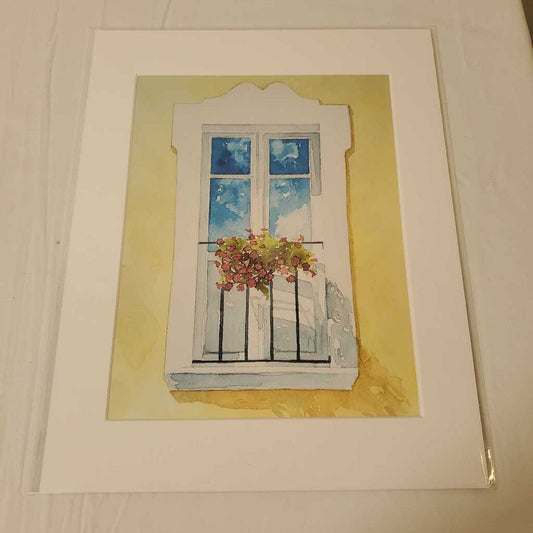 WINDOW SILL - WATER COLOUR PRINT