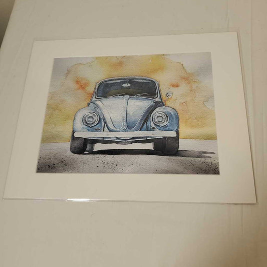 OLD CAR - WATER COLOUR PRINT