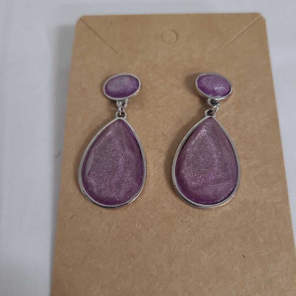 GLITTER PURPLE EARRINGS