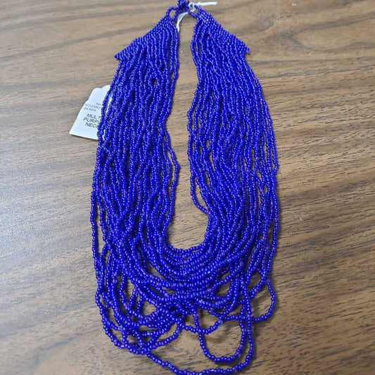 MULTI LAYER PURPLE BEAD NECKLACE