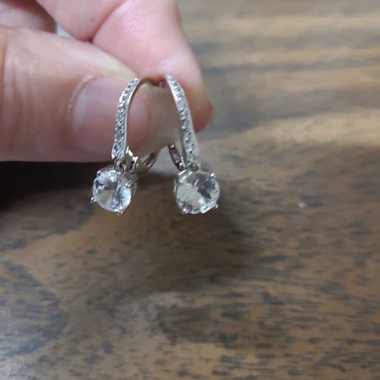 STERLING & DIAMOND EARRINGS