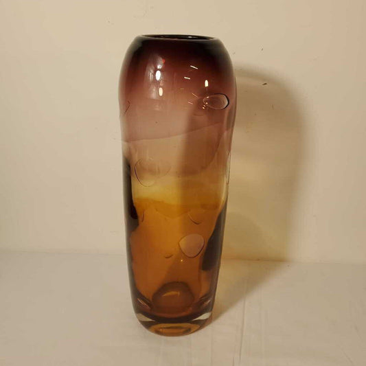 15.5" AMBER GLASS VASE