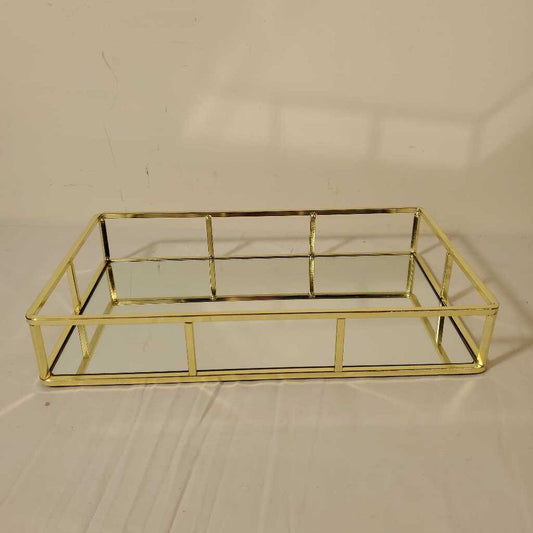 BRASS & MIRROR TRAY