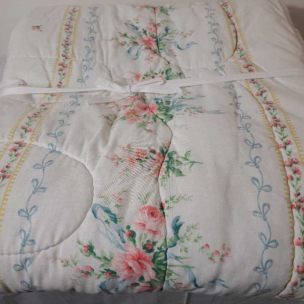 VTG FLORAL QUEEN COMFORTER