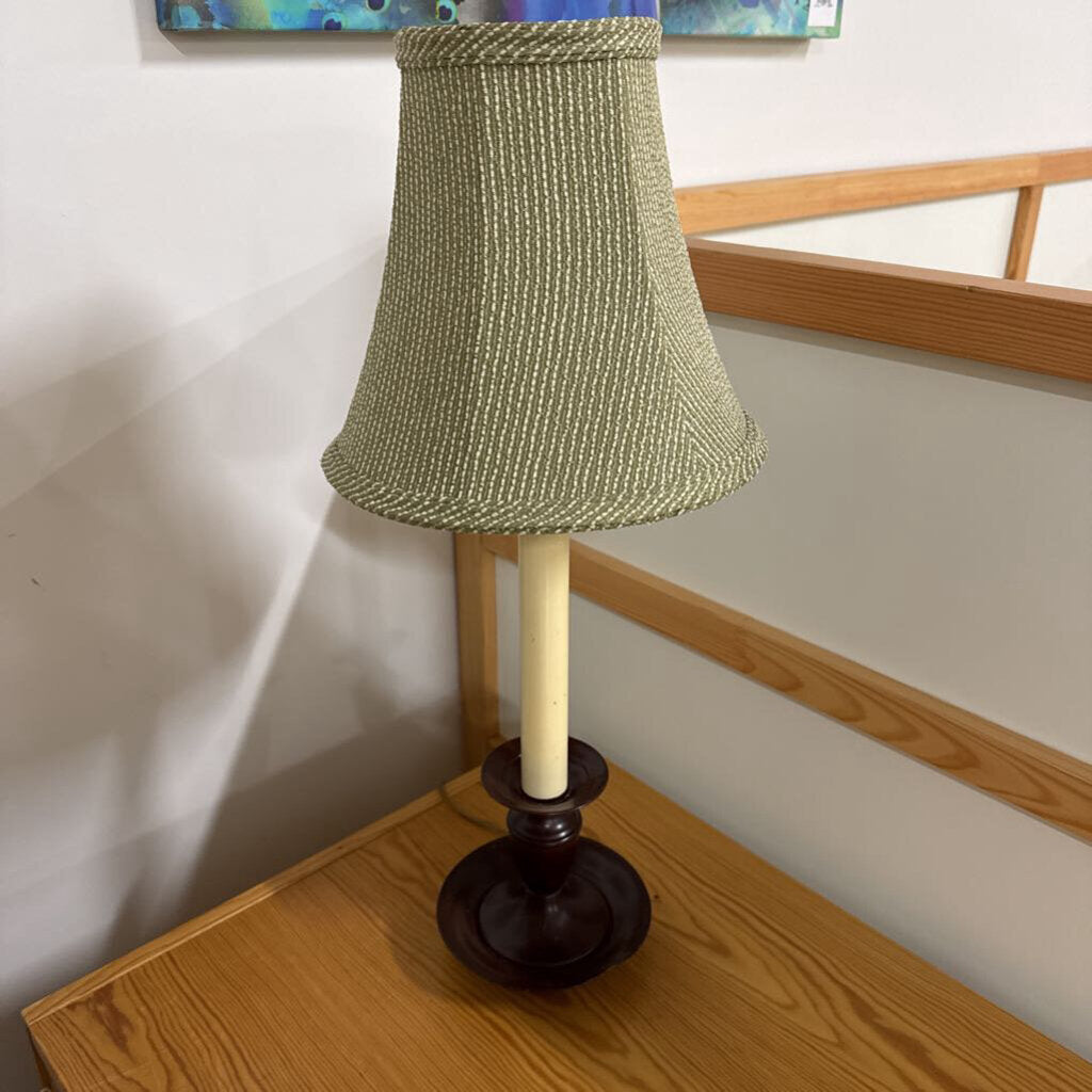 TABLE LAMP WITH GREEN SHADE