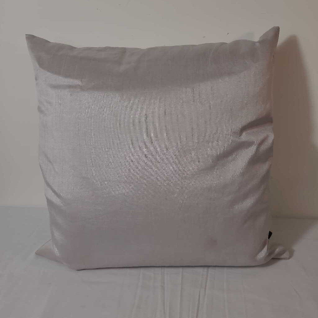 GREY SATIN DOWNFILLED PILLOW