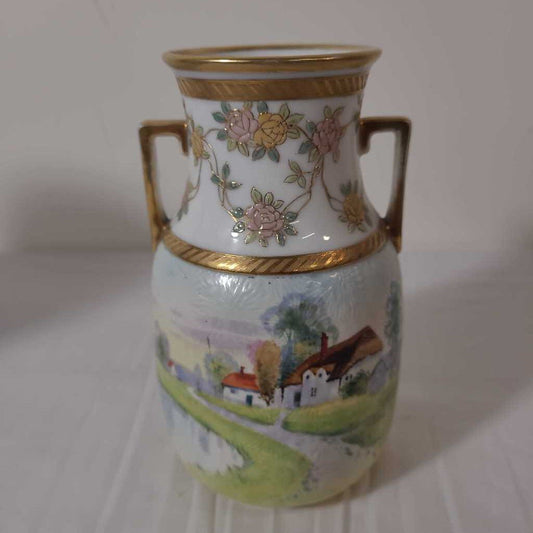 HAND PAINTED NIPPON VASE