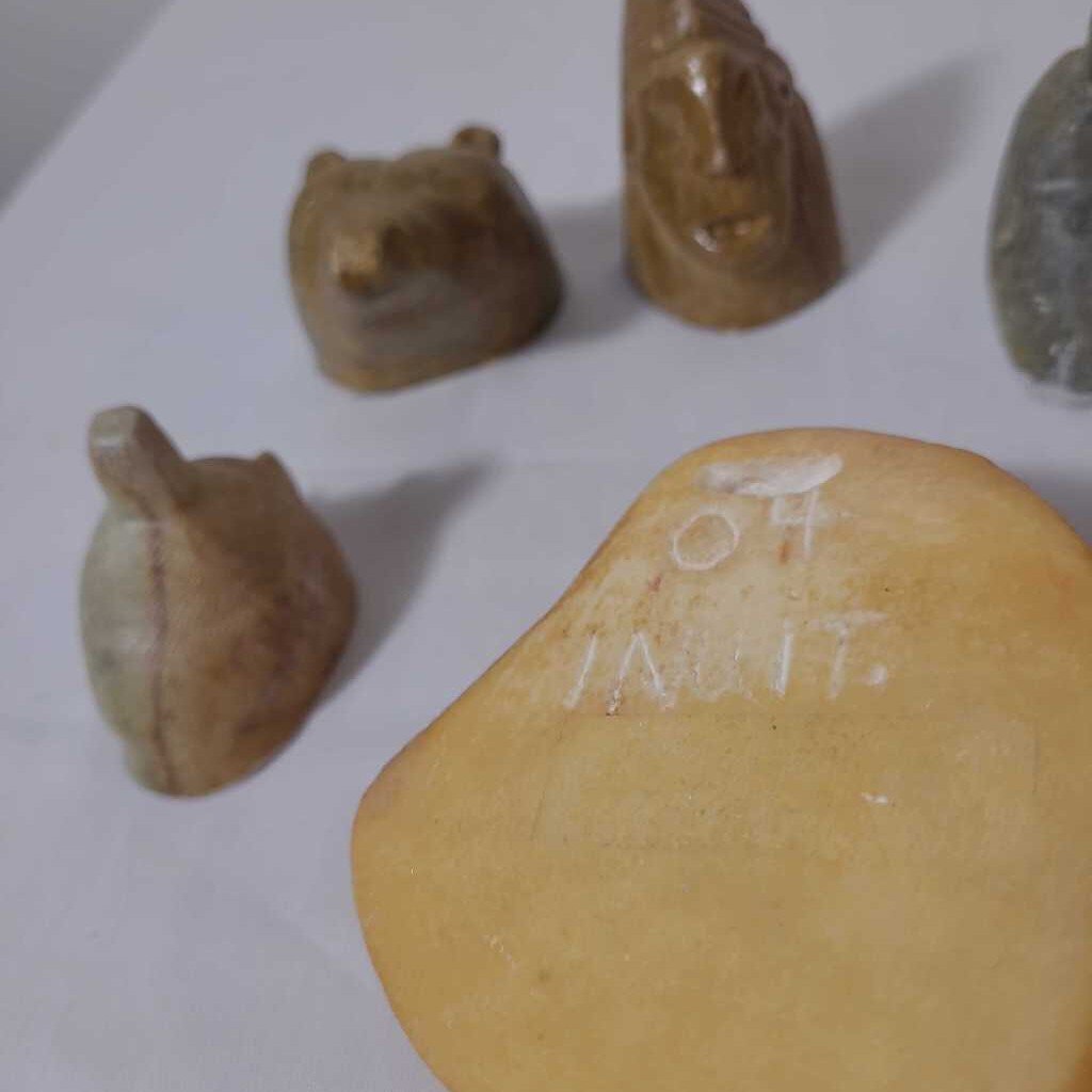 5PC INNUIT SOAP STONE CARVINGS