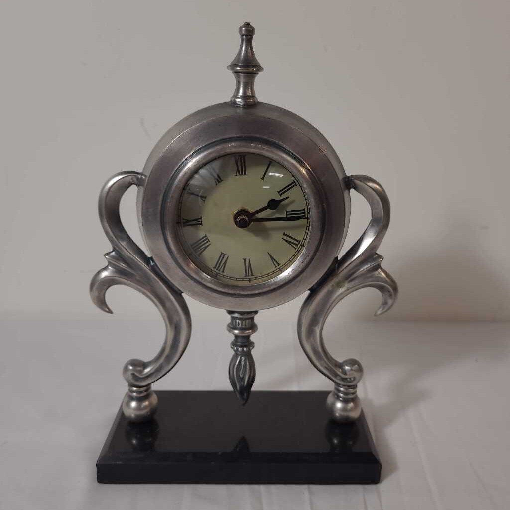 BOMBAY EDMOND PEWTER CLOCK