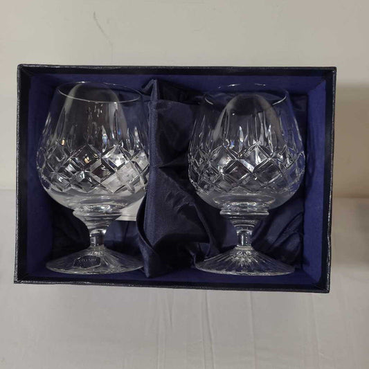 PR STUART CRYSTAL BRANDY GLASSES - BOX