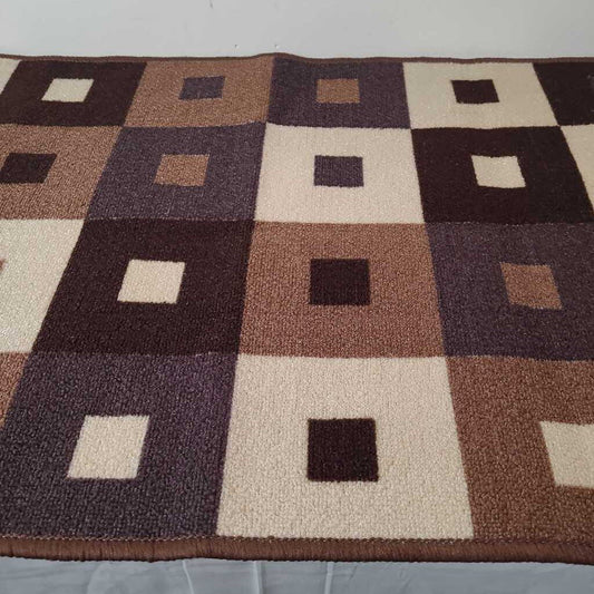 24" X 36" BROWN & TAUPE SCATTER MAT