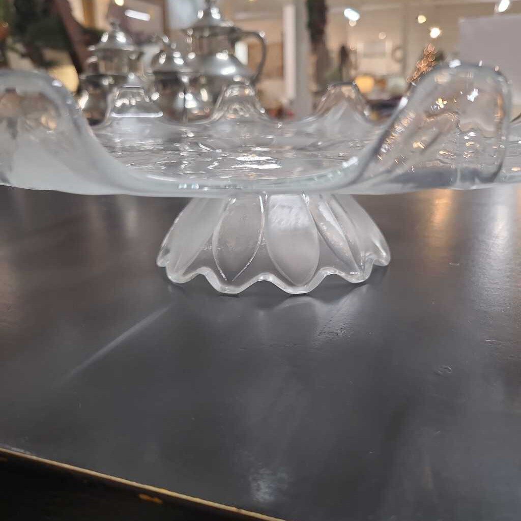 13" FOOTED CRYSTAL PLATTER