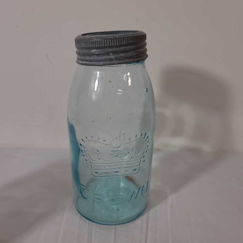 9.25" BLUE CROWN JAR