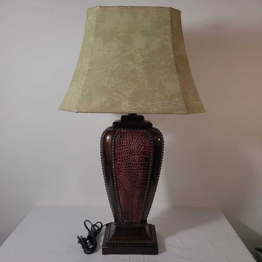 FAUX ANIMAL SKIN TABLE LAMP