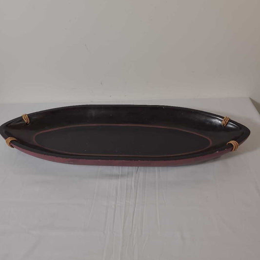 LONG OVAL WOODEN TRAY