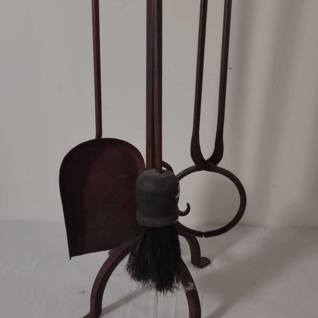 WROUGHT IRON FIREPLACE TOOLS