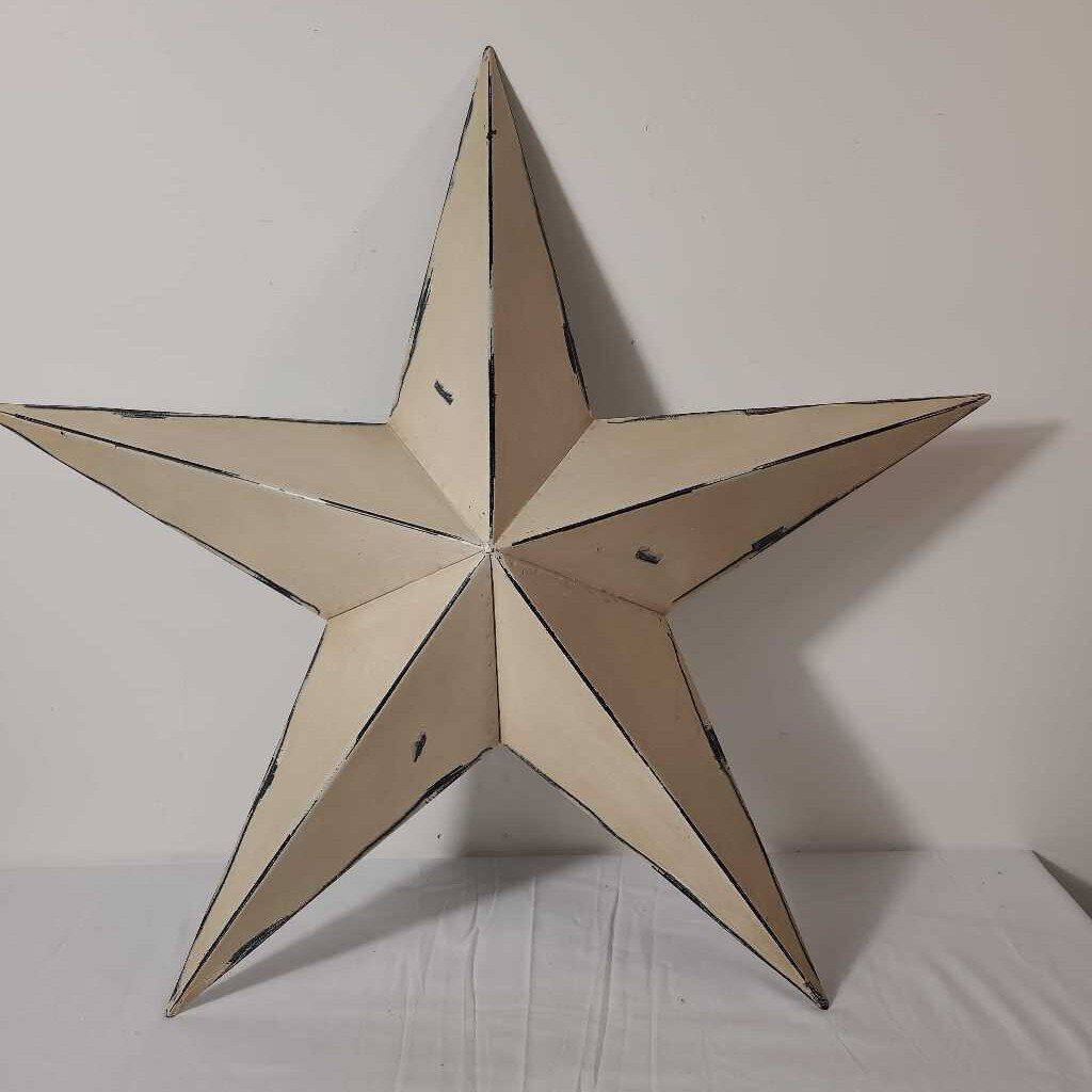 24" CREAM TIN STAR