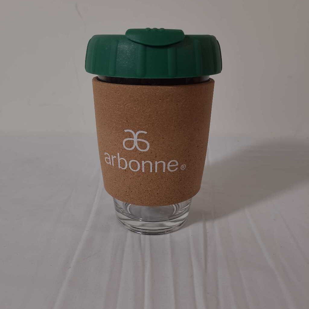 ARBONNE TUMBLER W/CORK AND LID